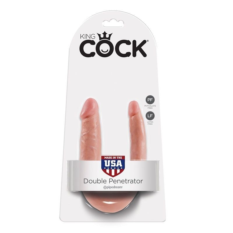 Doppio dildo 12.7 cm color carne