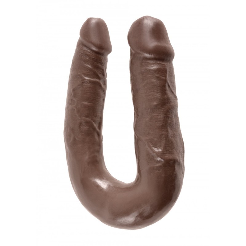 Dildo medium doppia penetrazione 13,9 cm marrone
