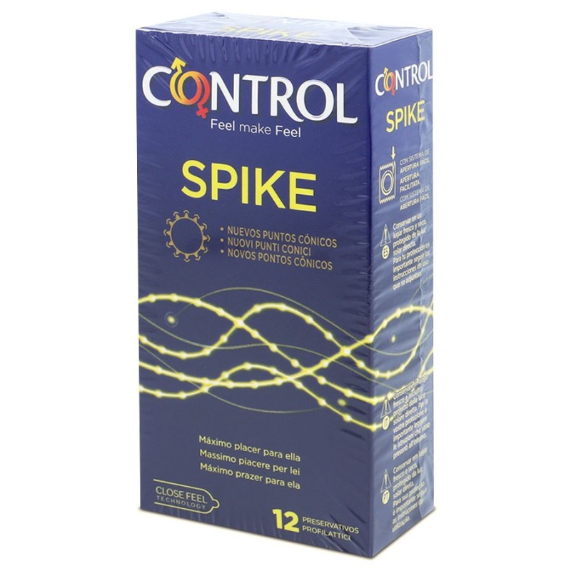 Control preservativo con punti conici 12 pz