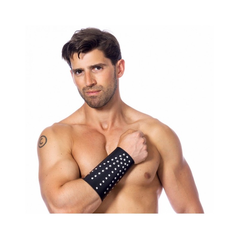 Polsino per braccio decorato con rivetti