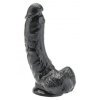Dildo nero 8 pollici con palle
