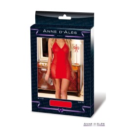 Babydoll rosso semi trasparente