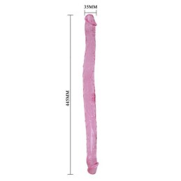 Doppio dildo trasparente da 44cm