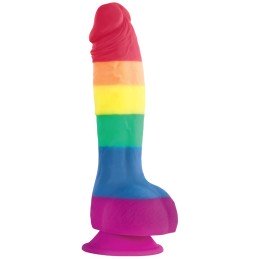 Pene realistico arcobaleno da 21cm