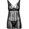 Babydoll Malizia in pizzo con perizoma