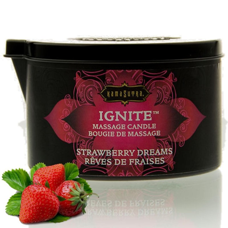 Candela da massaggio alla fragola 170 gr