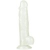 Dildo trasparente da 21cm luccicante