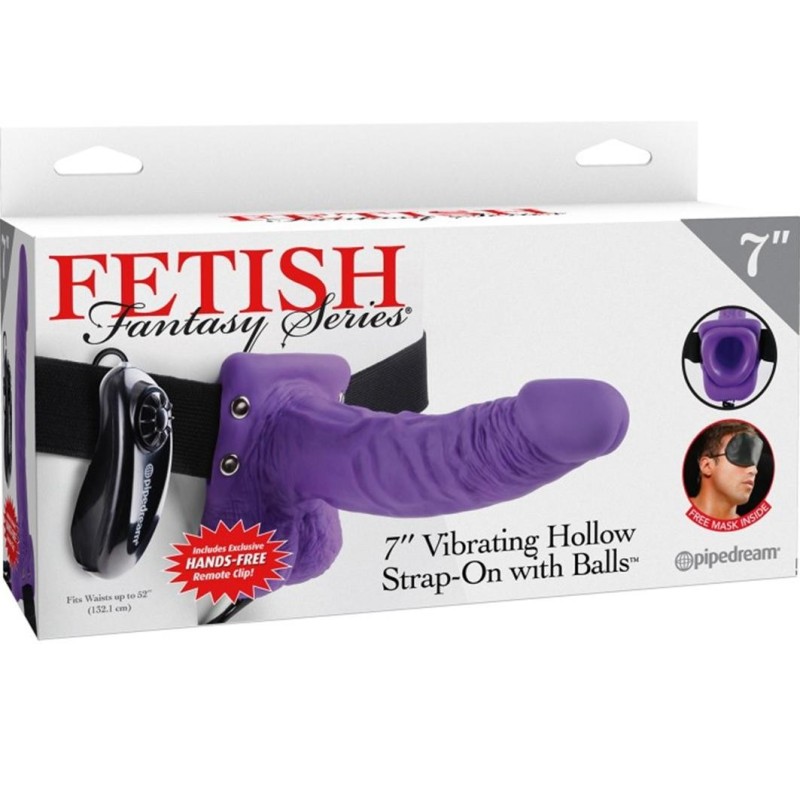 Strap-on vibrante con palle 17.8 cm Strap-on vibrante con palle 17.8 cm