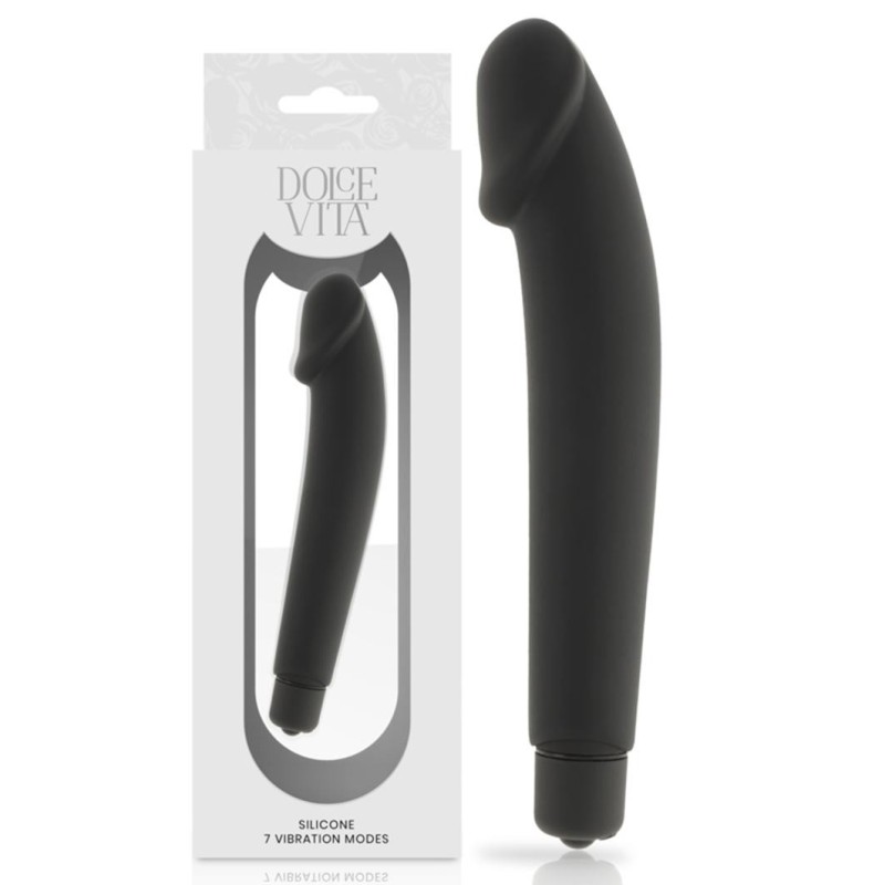 La Boutique del Piacere|Vibratore nero liscio in silicone dolce vita29,51 €Vibratori G-spot