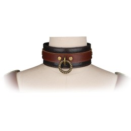 Guinzaglio e collare per bondage in vera pelle