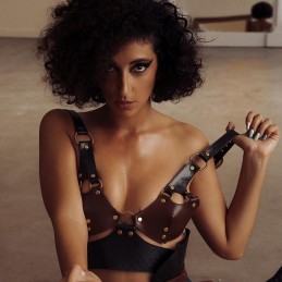 Bustino in vera pelle per bondage