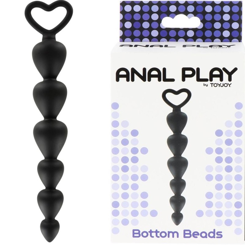 Spina con perline anali nera