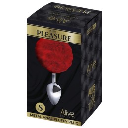 Plug anale in metallo con coda soffice S