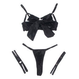 La Boutique del Piacere|Completo reggiseno con fiocco nero regolabile27,99 €Home