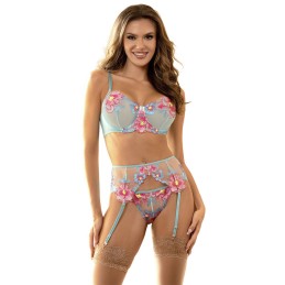 La Boutique del Piacere|SET REGGISENO E GIARRETTIERA RICAMATI A FIORI ROSA44,00 €Completini intimi sexy