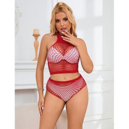 La Boutique del Piacere|Set a rete con stras rosso taglia unica24,00 €Completini intimi sexy
