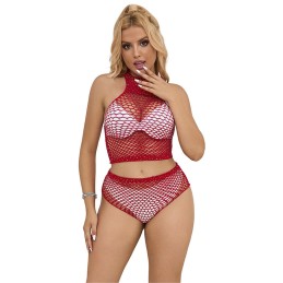 La Boutique del Piacere|Set a rete con stras rosso taglia unica24,00 €Completini intimi sexy
