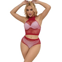 La Boutique del Piacere|Set a rete con stras rosso taglia unica24,00 €Completini intimi sexy