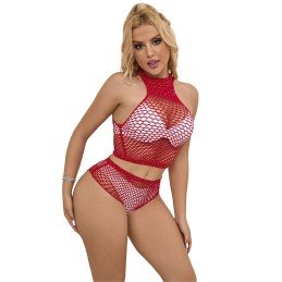 La Boutique del Piacere|Set a rete con stras rosso taglia unica24,00 €Completini intimi sexy