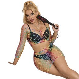 La Boutique del Piacere|Completo a rete arcobaleno a maniche lunghe, 2 pezzi, taglia unica20,00 €Completini intimi sexy
