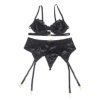 La Boutique del Piacere|Set 3 pezziregiseno + perizoma + giariettiera stampa in pizzo nero33,00 €Completini intimi sexy