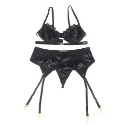La Boutique del Piacere|Set 3 pezziregiseno + perizoma + giariettiera stampa in pizzo nero33,00 €Completini intimi sexy