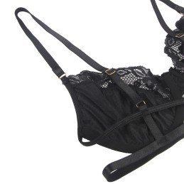 La Boutique del Piacere|Set 3 pezziregiseno + perizoma + giariettiera stampa in pizzo nero33,00 €Completini intimi sexy