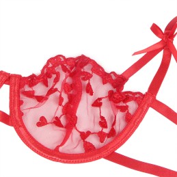 La Boutique del Piacere|regiseno + perizoma + giariettiera stampa cuora rosso33,00 €Completini intimi sexy