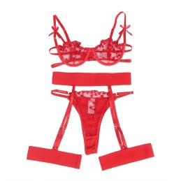 La Boutique del Piacere|regiseno + perizoma + giariettiera stampa cuora rosso33,00 €Completini intimi sexy
