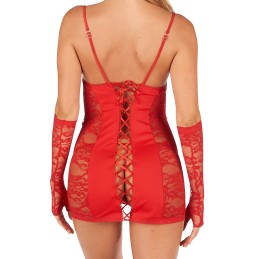 La Boutique del Piacere|Camicia da notte con mutandine e guanti rossi41,11 €Babydoll e chemises
