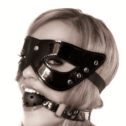 Maschera in pelle con gag ball