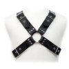 Harness in pelle con fibbie per bondage